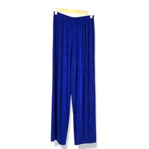 A Touch Of Class Women's‎ Slinky Straight Leg Pull On Pants Blue Size S/M